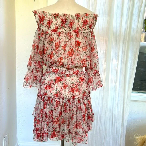 MISA Darla Mini Dress in Poppy Allover - Picture 3 of 7